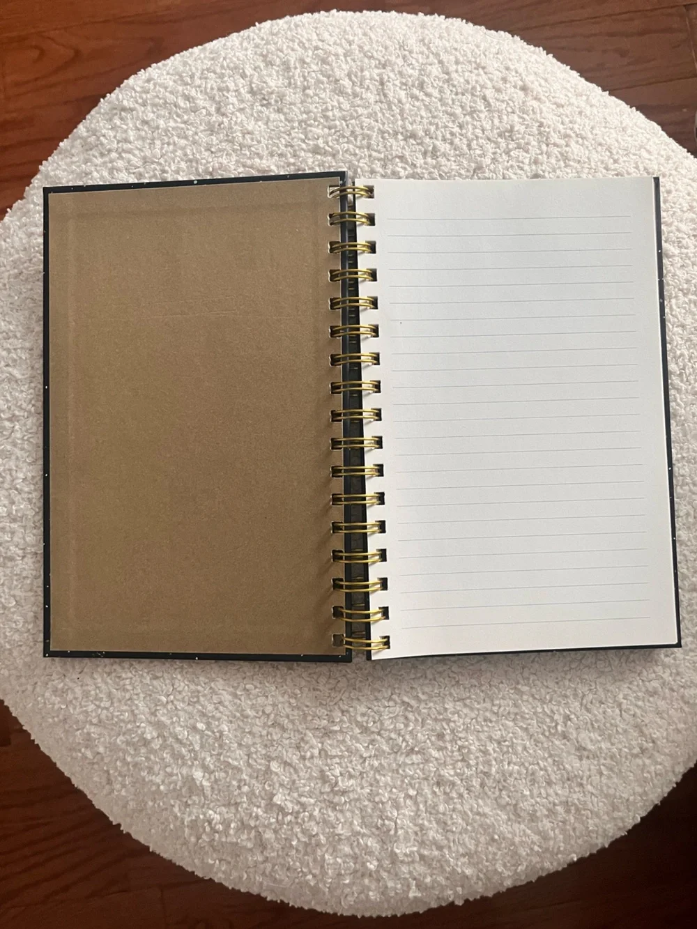 Illustrative Whimsical Llama Moon Spiral-Bound Hardcover Notebook - Lined Paper
